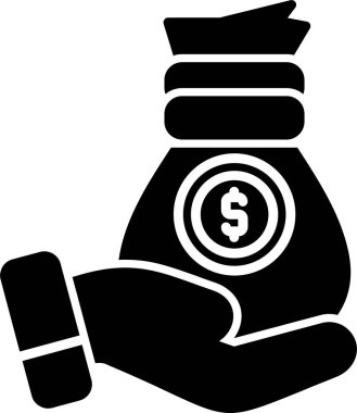 Borç simgesi vektör illüstrasyon tasarımı