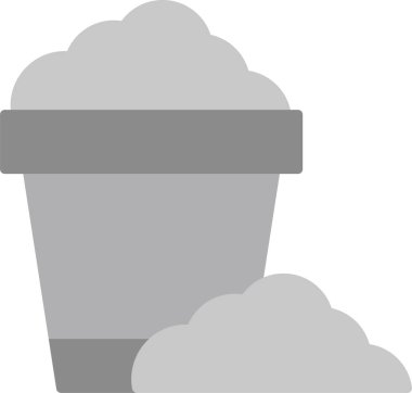 Kum Kovası simgesi, vektör illüstrasyonu basit tasarım