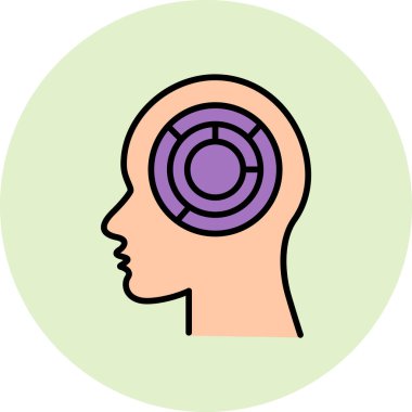 Labirent. Web simgesi basit illüstrasyon