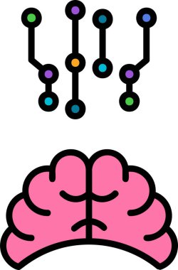Zeka simgesi vektör illüstrasyon tasarımı