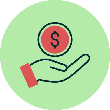  Gelir. Web simgesi basit illüstrasyon