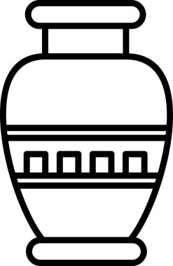 Vazo. Web simgesi basit illüstrasyon