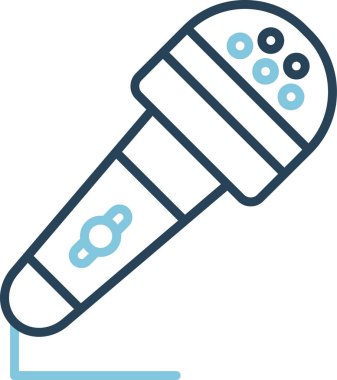 mikrofon simgesi, vektör illüstrasyonu 