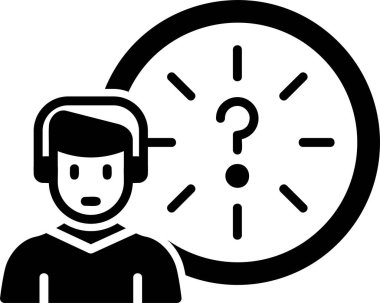 Zaman Yönetimi. Web simgesi basit illüstrasyon