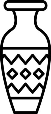 Vazo. Web simgesi basit illüstrasyon