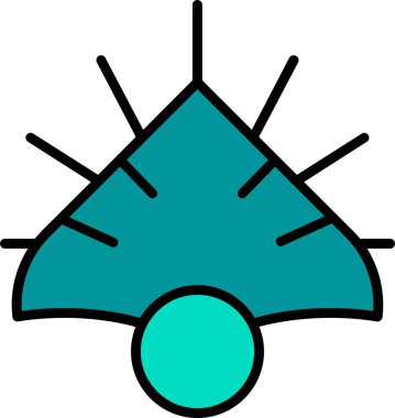 Fan Palm modern ikon vektör çizimi             