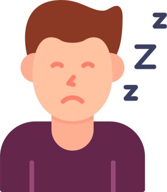 Sıkıldım. Web simgesi basit illüstrasyon