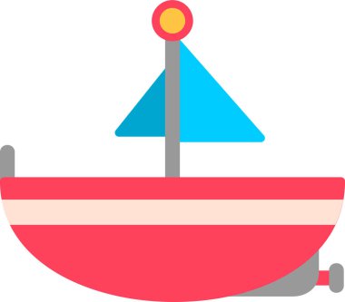 Tekne. Web simgesi basit illüstrasyon 