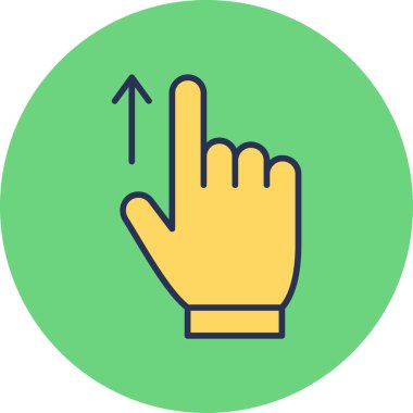 El simgesini kaydır. vektör illüstrasyonu