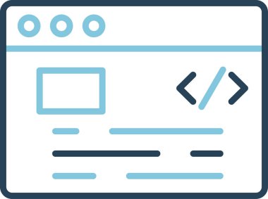 Web Yazılım simgesi, vektör illüstrasyonu