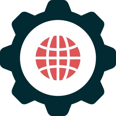 global internet ağı. Web simgesi basit illüstrasyon