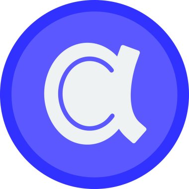 Alfa. Web simgesi basit tasarım