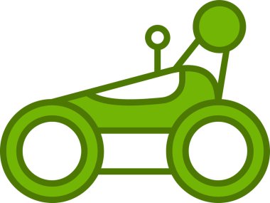 Dublör arabası. Web simgesi basit tasarım