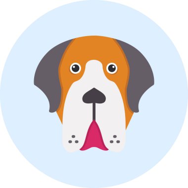 Saint Bernard simgesi, vektör illüstrasyonu