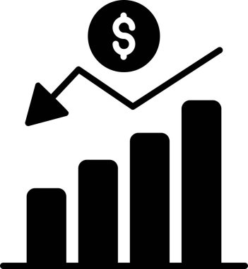 Değerlendirme işi grafiği düz vektör simgesi 