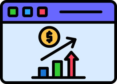 kar büyüme grafiği simgesi