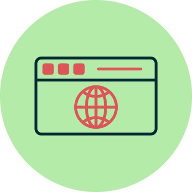 Web sitesi simgesi, vektör illüstrasyonu basit tasarım