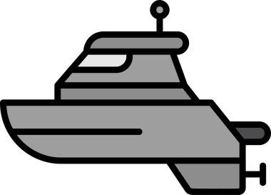 Tekne. Web simgesi basit illüstrasyon 