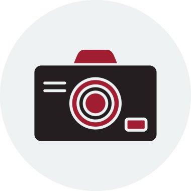 kamera simgesi vektör illüstrasyonu