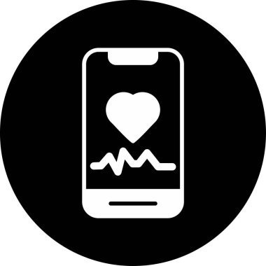 Kalp Atışı web simgesi vektör illüstrasyonu