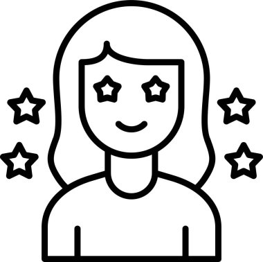 Heyecan web simgesi vektör illüstrasyonu