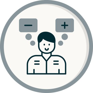 Fizibilite. Web simgesi vektör illüstrasyonu