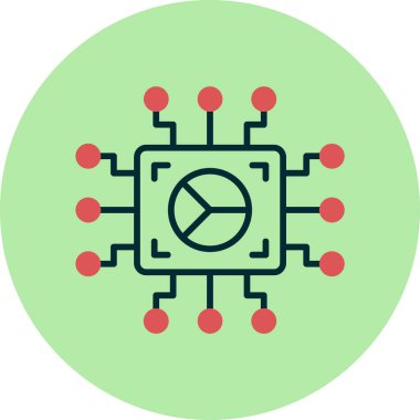 Teknoloji. Web simgesi basit illüstrasyon