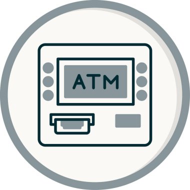 bank ATM simgesi vektör illüstrasyonuName 