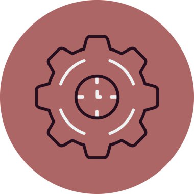 Zaman yönetimi simgesi vektör illüstrasyonu