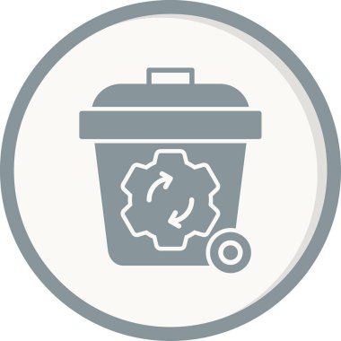 Çöp geri dönüşümlü. Web simgesi basit illüstrasyon