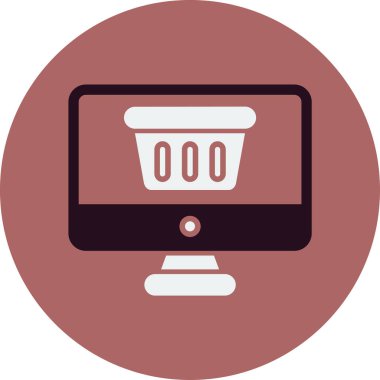 Çevrimiçi Dükkan simgesi vektör çizimi