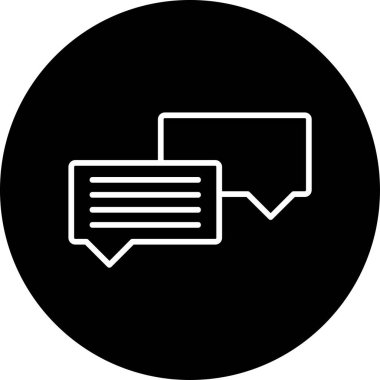 Sohbet mesajı vektör illüstrasyonu