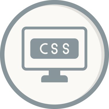Css simgesinin basit vektör illüstrasyonu