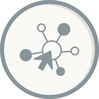 Web simgesine tıklayın, basit illüstrasyon