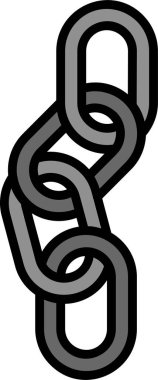 Zincir. Web simgesi basit illüstrasyon