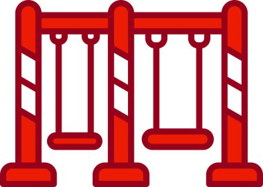 Salıncak ağ ikonu vektör illüstrasyonu