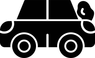 Bozuk araba. Web simgesi basit illüstrasyon