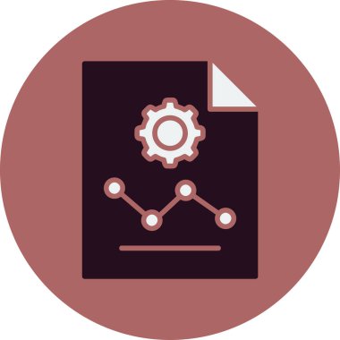 Düz estetik bir kullanıcı veri simgesinin vektör illüstrasyonu.