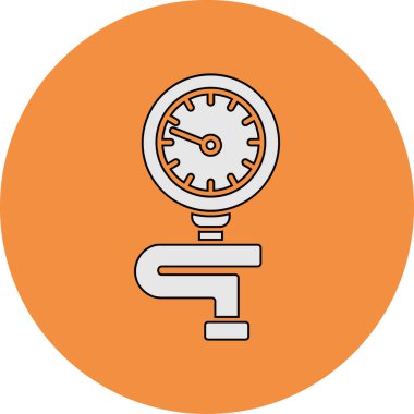 basınç göstergesi simgesi, vektör gösterimi 