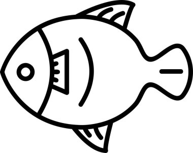 Balık. Web simgesi basit illüstrasyon 