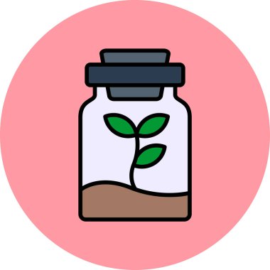 Floraryum. Web simgesi basit illüstrasyon 