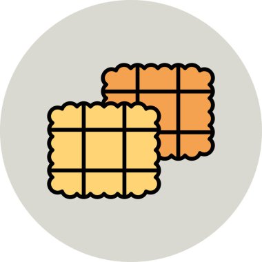 Düz saman simgesinin vektör illüstrasyonu