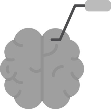 Beyin simgesi, vektör illüstrasyonu basit tasarım