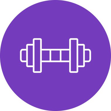 Dayanıklılık, spor salonu halteri. Web simgesi basit illüstrasyon 