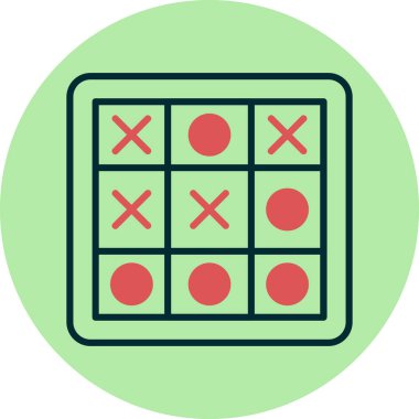 Tic Tac Toe simge vektör çizim 