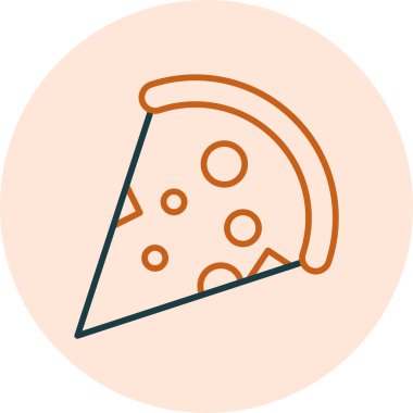 Pizza ikonu. düz dizayn. vektör illüstrasyonu 