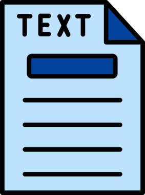 Basit Metin simgesi, vektör illüstrasyonu