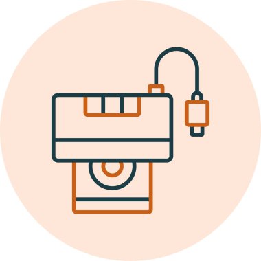 Cd Okuyucu web simgesi, basit vektör illüstrasyonu