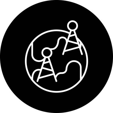 bağlantı ağ simgesi vektör illüstrasyonu