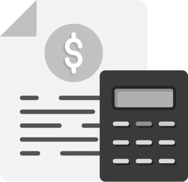 Basit muhasebe düz simgesi vektör illüstrasyonu.